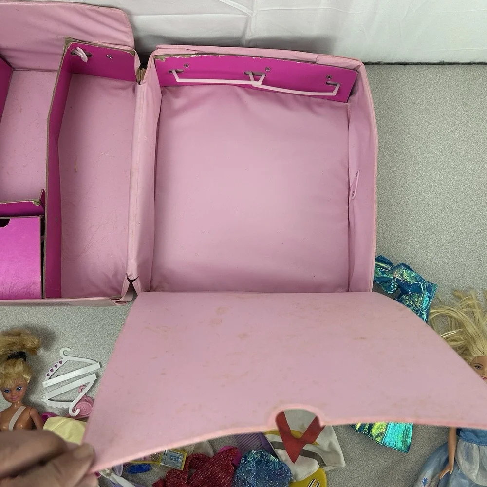 Vintage Barbie Doll‎ Fashion Dolls & Clothes Carry Case Box 80s 1988 Pink Mattel